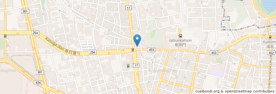 Mapa de ubicacion de またの歯科診療室 en ژاپن, 東京都, 文京区.