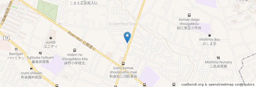 Mapa de ubicacion de SAHARA en Jepun, 東京都, 狛江市.