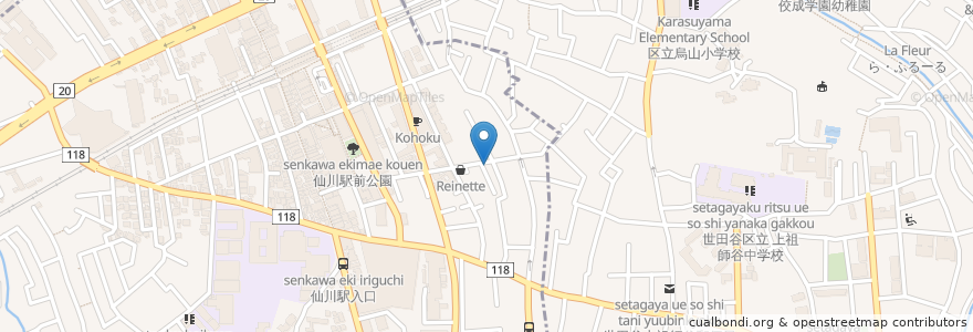 Mapa de ubicacion de たま歯科医院 en ژاپن, 東京都, 世田谷区, 調布市.