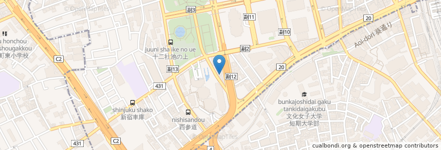 Mapa de ubicacion de かおり内科クリニック en اليابان, 東京都, 新宿区, 渋谷区.