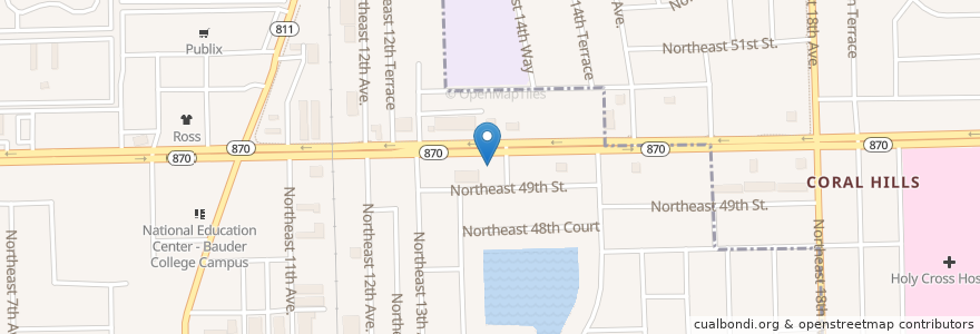 Mapa de ubicacion de McDonald's en Stati Uniti D'America, Florida, Broward County, Oakland Park.