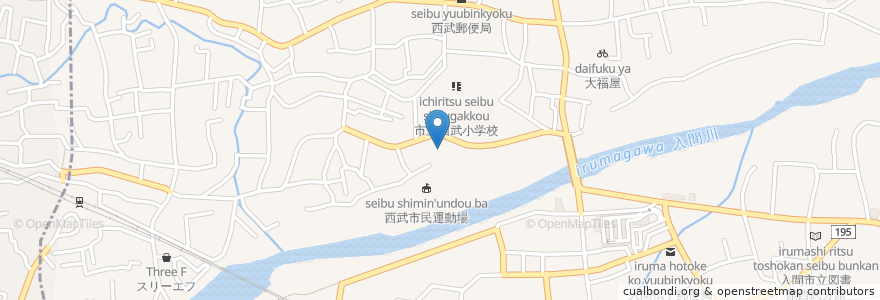 Mapa de ubicacion de 旧西武町役場庁舎 en Japan, Präfektur Saitama, 入間市.