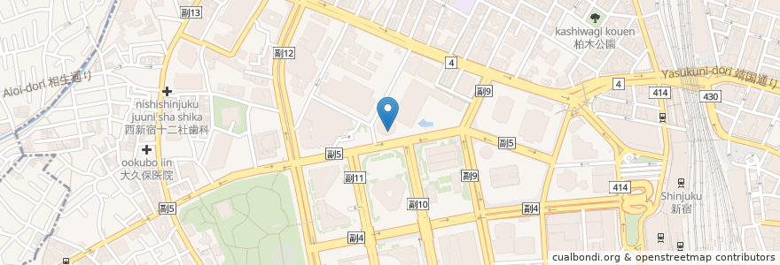 Mapa de ubicacion de 五右衛門 en 日本, 東京都, 新宿区.
