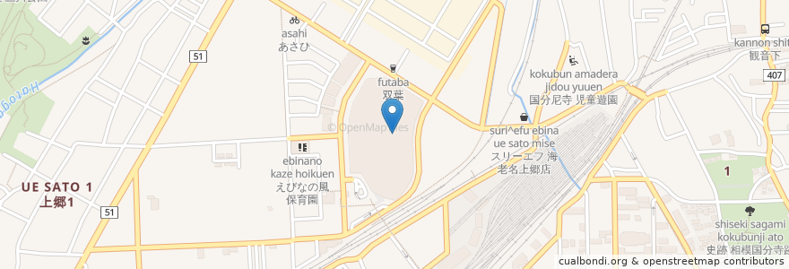 Mapa de ubicacion de サブウェイ en 일본, 가나가와현, 海老名市.
