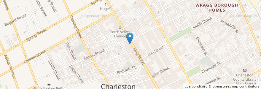 Mapa de ubicacion de Charleston Distilling Co en United States, South Carolina, Charleston County, Charleston.