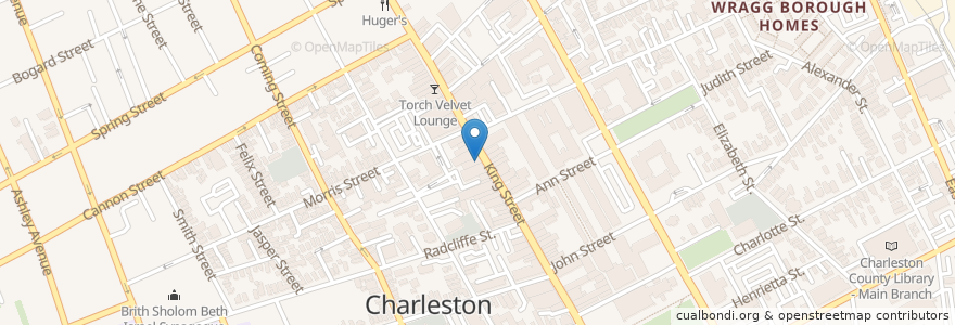 Mapa de ubicacion de Stars Rooftop Bar & Grill en Estados Unidos De América, Carolina Del Sur, Charleston County, Charleston.