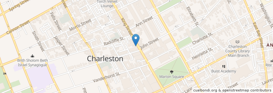 Mapa de ubicacion de Proof en États-Unis D'Amérique, Caroline Du Sud, Charleston County, Charleston.
