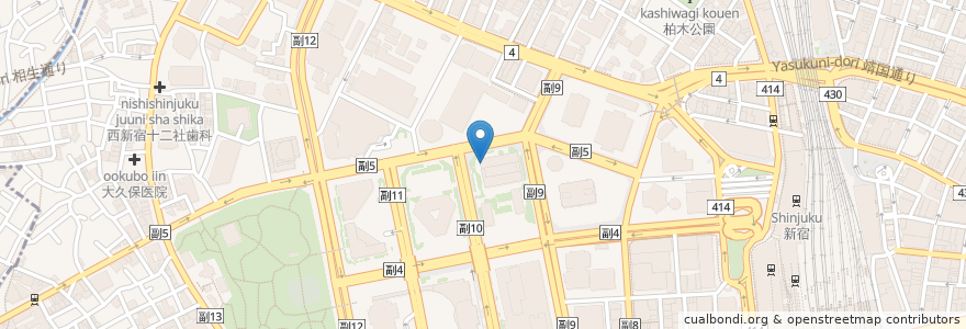 Mapa de ubicacion de 三井住友銀行 en Japan, 東京都, 新宿区.