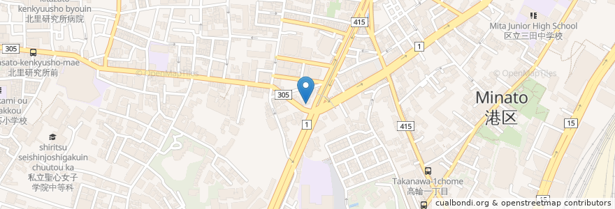 Mapa de ubicacion de Pizza Salvatore Cuomo en 日本, 东京都/東京都, 港區.