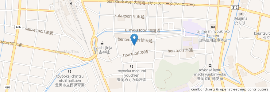 Mapa de ubicacion de Simon's Bar en Japon, Préfecture De Hyōgo, 豊岡市.