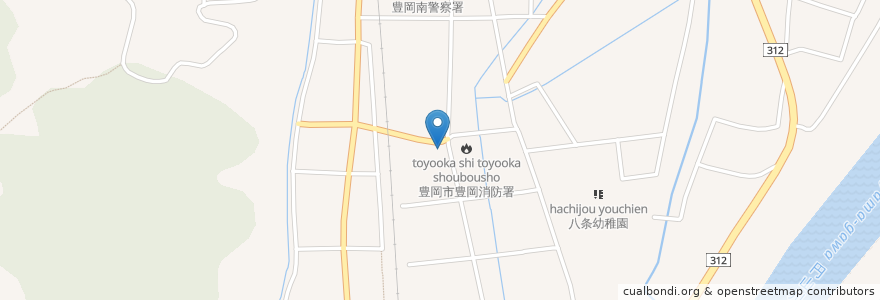 Mapa de ubicacion de 但馬銀行 昭和町支店 en Giappone, Prefettura Di Hyōgo, 豊岡市.