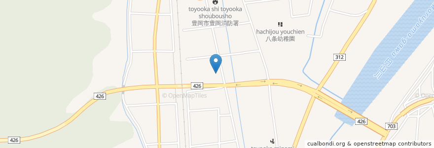 Mapa de ubicacion de あかまつ小児科 en Japan, Hyogo Prefecture, Toyooka.