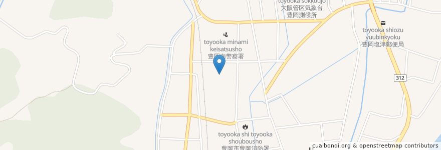 Mapa de ubicacion de ゴダイドラッグ 豊岡昭和町店 en اليابان, 兵庫県, 豊岡市.