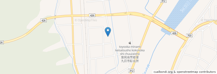 Mapa de ubicacion de アジカフェ en Japonya, 兵庫県, 豊岡市.