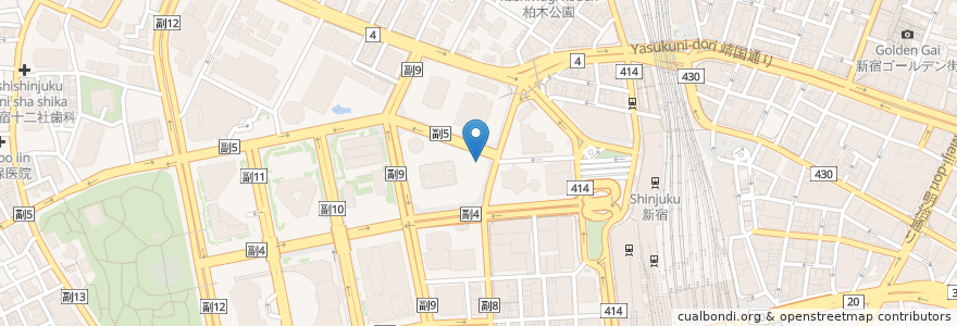 Mapa de ubicacion de 新宿センタービル駐車場 en Japon, Tokyo, Shinjuku.