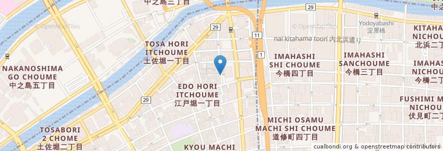Mapa de ubicacion de エムスタ薬局 en Jepun, 大阪府, 大阪市, 北区, 西区.