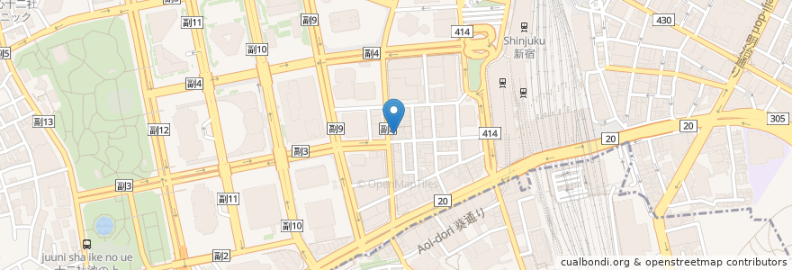 Mapa de ubicacion de 日乃屋カレー en Japan, 東京都, 新宿区.