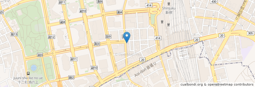 Mapa de ubicacion de ケバブ＆カレーBOX en Japan, Tokio, 新宿区.