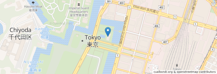 Mapa de ubicacion de 無料休憩所 en Japón, Tokio, Chiyoda.