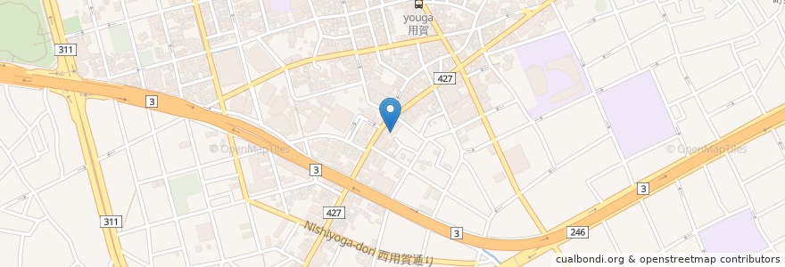 Mapa de ubicacion de 用賀歯科クリニック en Japonya, 東京都, 世田谷区.