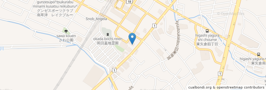 Mapa de ubicacion de とりのすけ en Japan, Präfektur Shiga, 草津市.