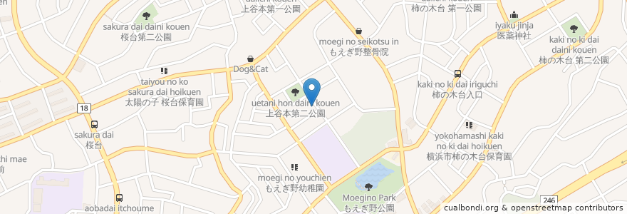 Mapa de ubicacion de Linden en Japan, Präfektur Kanagawa, Yokohama, 青葉区.