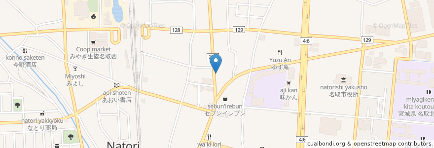 Mapa de ubicacion de エスタシオン バル ナトリ en Japón, Prefectura De Miyagi, 名取市.