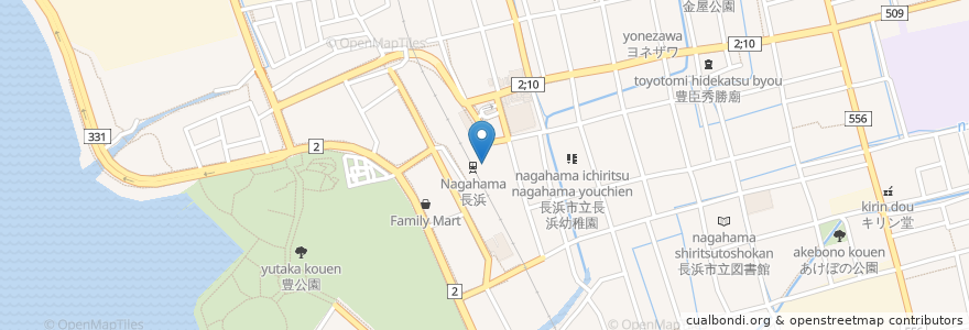 Mapa de ubicacion de 伊吹山珈琲店 en Япония, Сига, 長浜市.