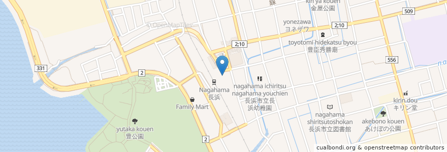 Mapa de ubicacion de 秋元の餃子 en Japão, 滋賀県, 長浜市.