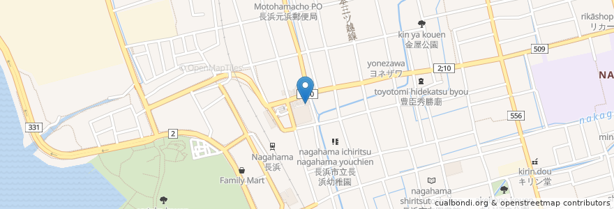 Mapa de ubicacion de Sunny Place Cafe en Japón, Prefectura De Shiga, 長浜市.