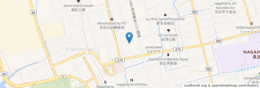Mapa de ubicacion de 巽果楼 en 日本, 滋賀県/滋賀縣, 長浜市.