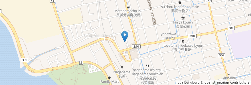 Mapa de ubicacion de にわ・とりのすけ 長浜駅前店 en Япония, Сига, 長浜市.