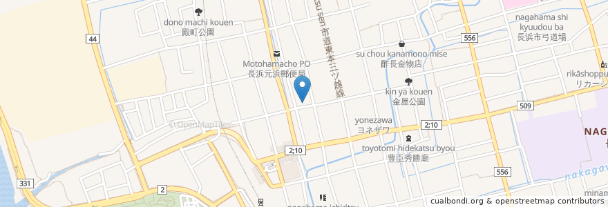 Mapa de ubicacion de せんなり亭 近江肉橙 en ژاپن, 滋賀県, 長浜市.