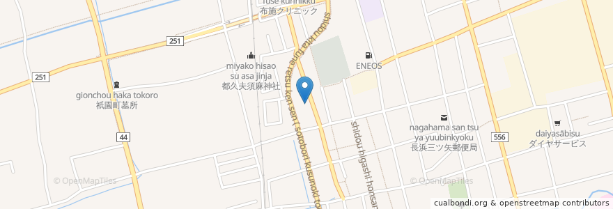 Mapa de ubicacion de 長浜梅香保育園 en Japan, 滋賀県, 長浜市.