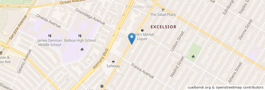 Mapa de ubicacion de Mission Noodle House en アメリカ合衆国, カリフォルニア州, サンフランシスコ, San Francisco.