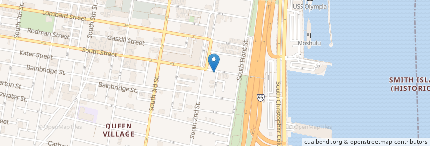 Mapa de ubicacion de South Street Diner en 미국, 펜실베이니아, Philadelphia County, 필라델피아.