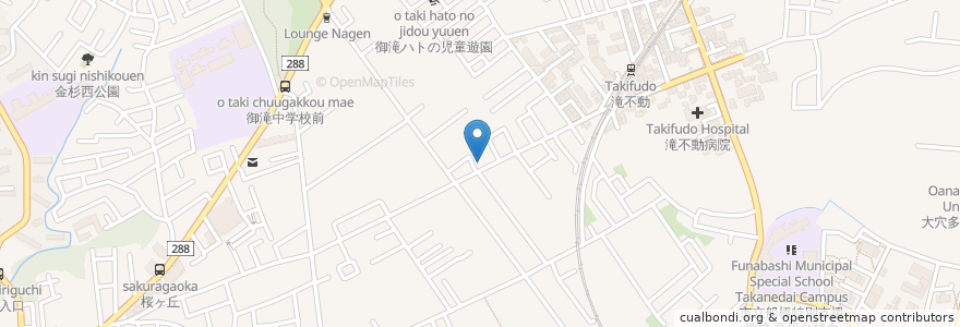 Mapa de ubicacion de Espoa en Japonya, 千葉県, 船橋市.