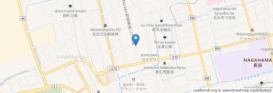 Mapa de ubicacion de 京極寿司 en اليابان, شيغا, 長浜市.