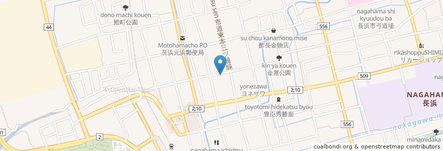 Mapa de ubicacion de 茂美志や en Giappone, Prefettura Di Shiga, 長浜市.