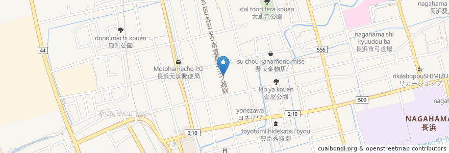 Mapa de ubicacion de ジリオ en Япония, Сига, 長浜市.