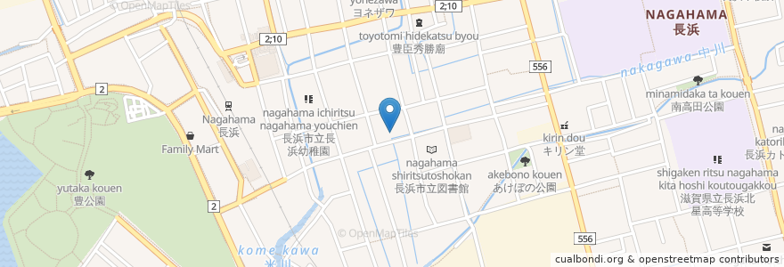 Mapa de ubicacion de ラウンジ マンダラ en 日本, 滋賀県/滋賀縣, 長浜市.