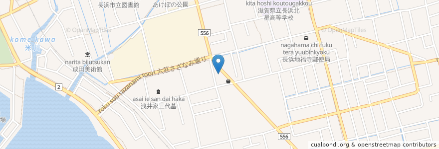 Mapa de ubicacion de アムール 長浜店 en Jepun, 滋賀県, 長浜市.
