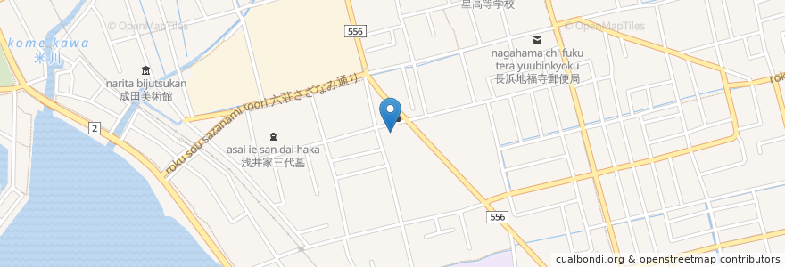 Mapa de ubicacion de のざと内科 en Jepun, 滋賀県, 長浜市.