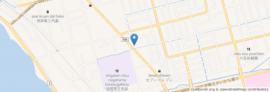 Mapa de ubicacion de まるさ en Giappone, Prefettura Di Shiga, 長浜市.
