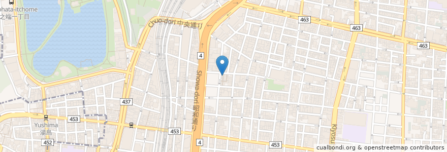 Mapa de ubicacion de 東京苑 en 日本, 東京都, 台東区.