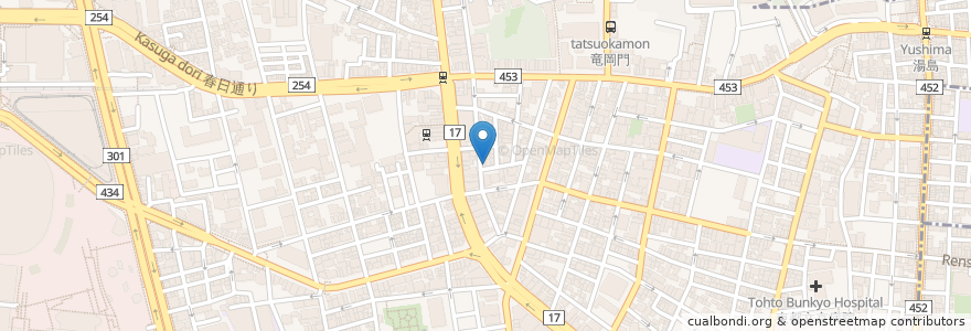 Mapa de ubicacion de ととや en Japonya, 東京都, 文京区.