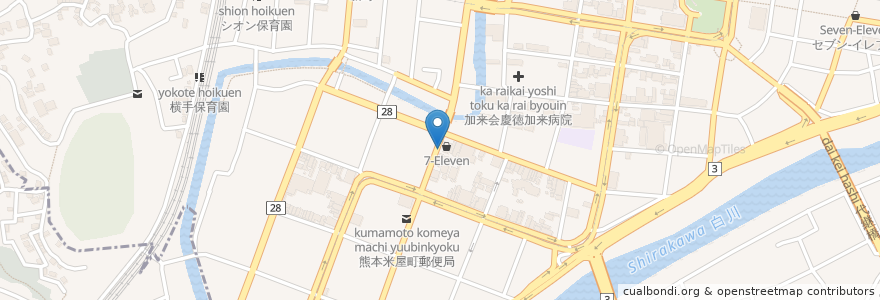 Mapa de ubicacion de Times en Japan, Kumamoto Prefecture, Kumamoto, Chuo Ward.