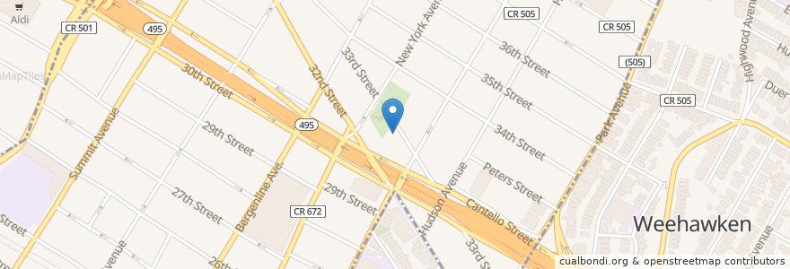Mapa de ubicacion de Union City Oral Surgery Group en Estados Unidos De América, Nueva Jersey, Hudson County, Union City.