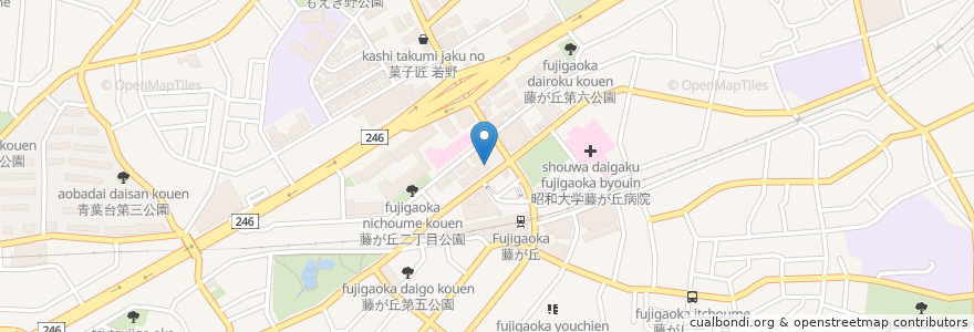 Mapa de ubicacion de 藤が丘デンタルクリニック en 일본, 가나가와현, 요코하마시, 青葉区.