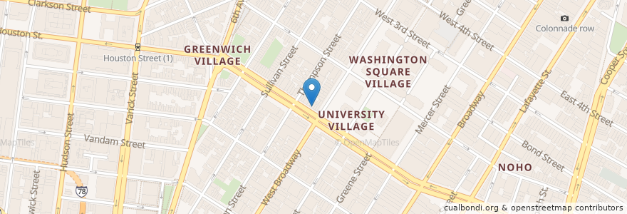Mapa de ubicacion de The Folly en 美利坚合众国/美利堅合眾國, 纽约州 / 紐約州, 纽约, 纽约县, Manhattan, Manhattan Community Board 2.